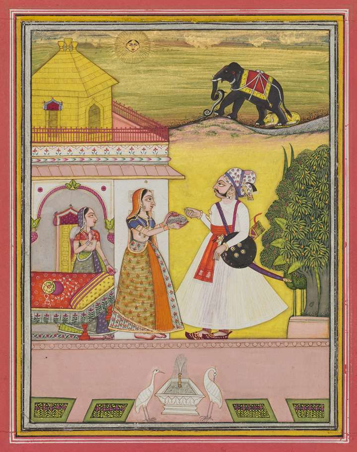 An Illustration of Jeth Masa from the Baramasa